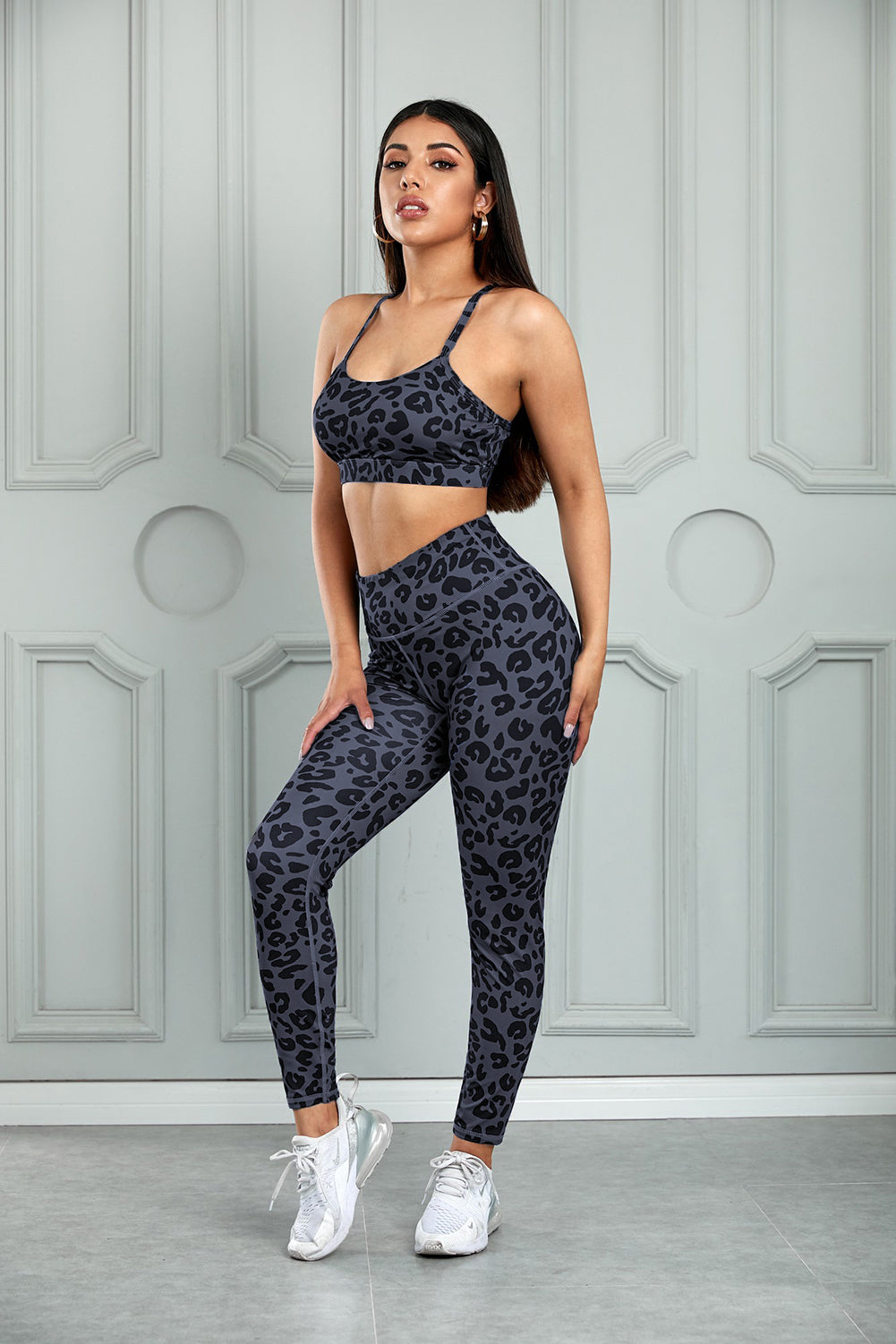 Leopard Cutout Sports Bra and Leggings Set-Trendsi-JipsiJunk