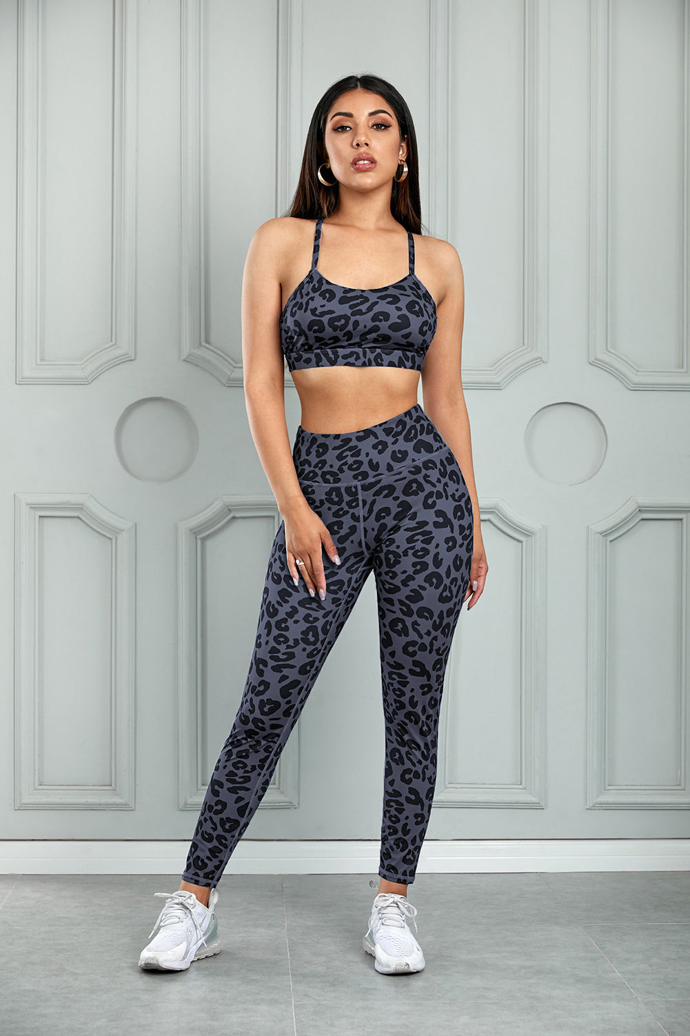 Leopard Cutout Sports Bra and Leggings Set-Trendsi-JipsiJunk