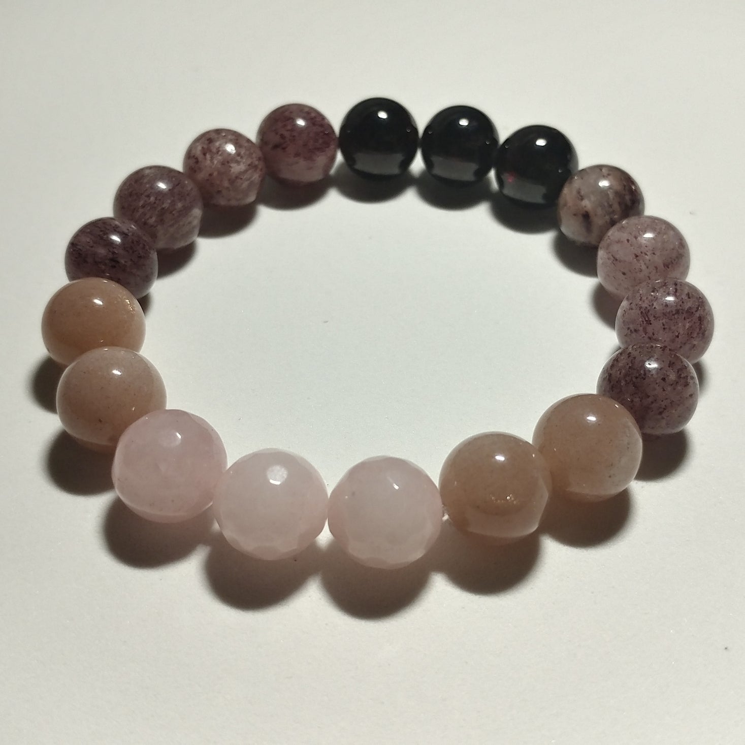 STRAWBERRY OMBRE GEMSTONE BRACELET-BRACELETS-JipsiJunk-JipsiJunk