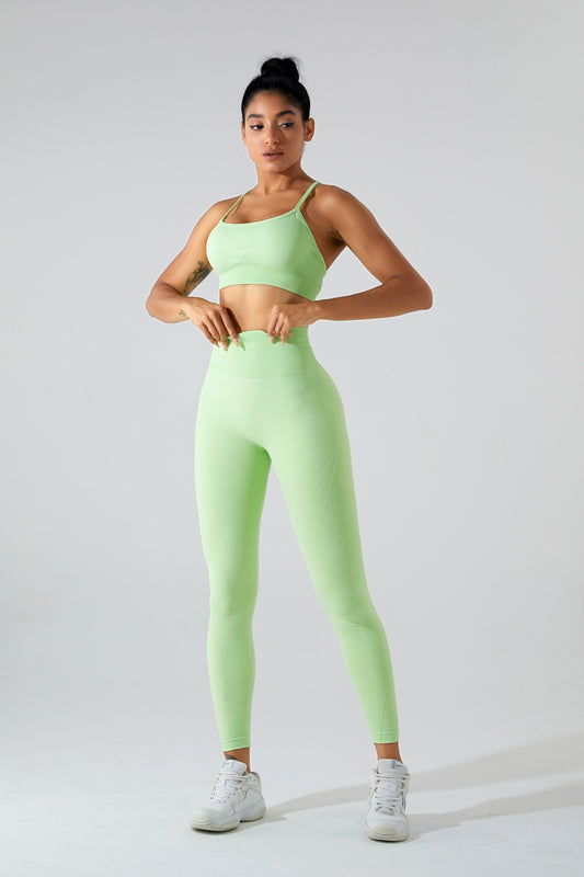 Crisscross Scoop Neck Top and High Waist Pants Active Set-Active-Trendsi-JipsiJunk