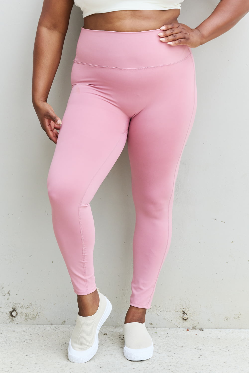 Full Size High Waist Active Leggings in Light Rose-Active-Trendsi-JipsiJunk