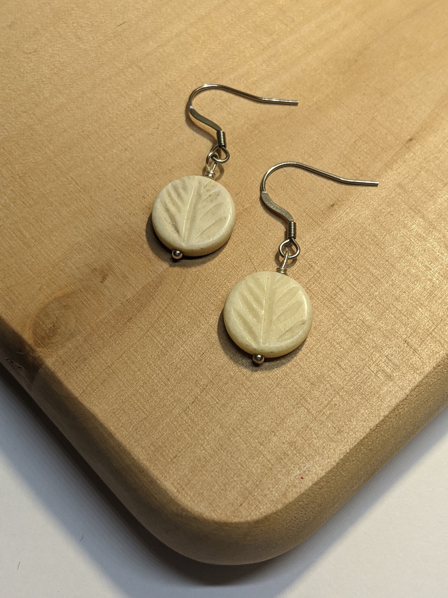 CARVED BONE EARRINGS-EARRINGS-Jipsi Junk-JipsiJunk