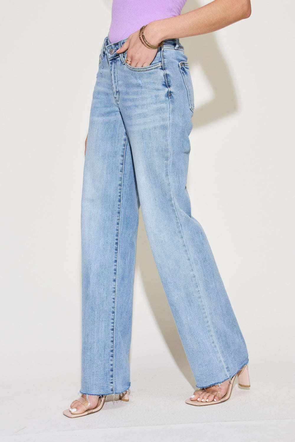 Judy Blue Full Size V Front Waistband Straight Jeans-bottoms-Trendsi-JipsiJunk
