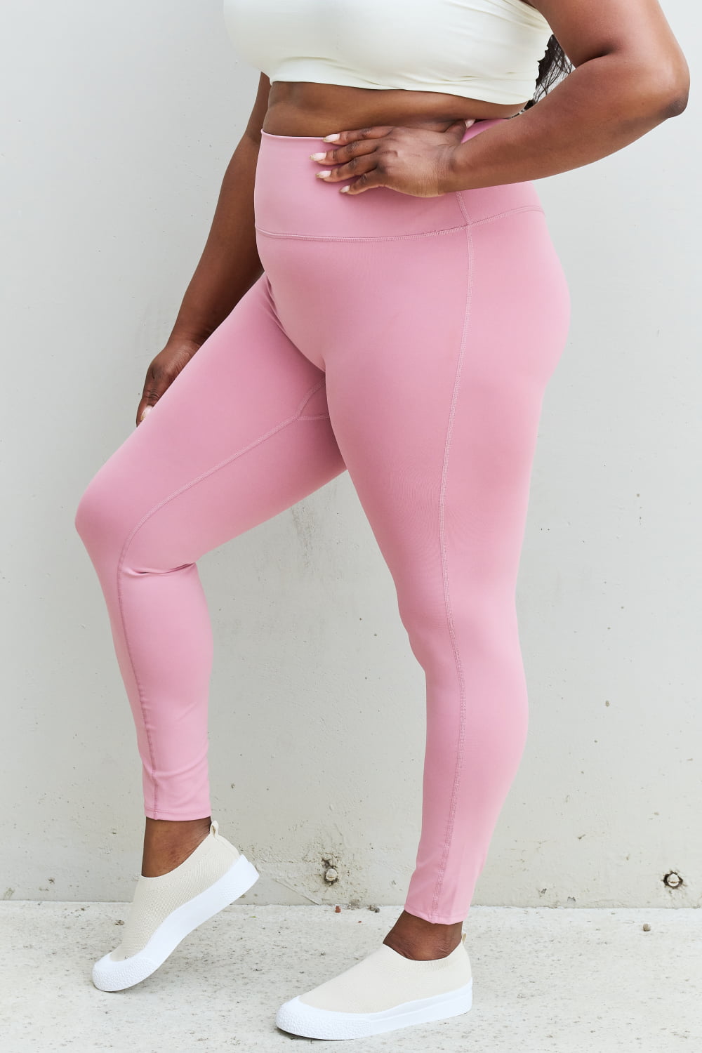 Full Size High Waist Active Leggings in Light Rose-Active-Trendsi-JipsiJunk